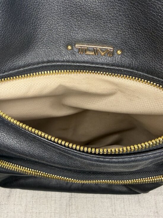 **Tumi Voyageur Halle Black Leather Backpack** main image 6